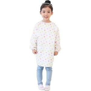 Plie Little Kids Waterproof Art Smock in Pastel Dot - Size Medium (3-4 Years)